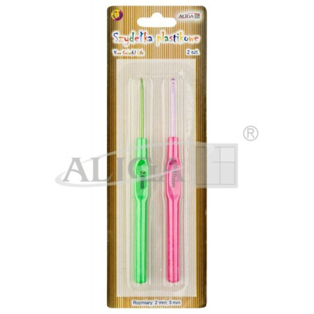 Zestaw szydełek metalowych SZYD-8267 blist. 2szt., rozm. 2mm i 3mm