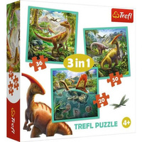 Puzzle 3W1 Dinozaury Trefl