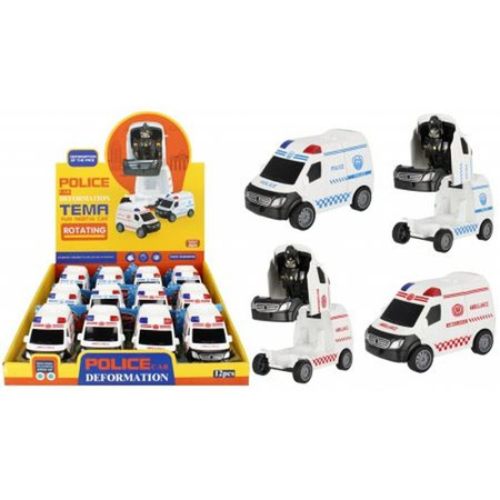 ROBOT AUTO POLIC AMBUL P B 13CM MIX2 MC 12 192