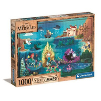 Puzzle 1000 el. Story maps mała Syrenka Clementoni