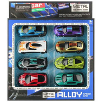 AUTO WYŚCIGOWE METALOWE 8SZT 20X23X3 MIX8 MC