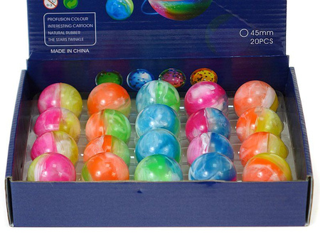 Piłeczka kauczukowa ze światłem, display 20 szt.; 26x20,5x5,5cm, Box (6/584532 )