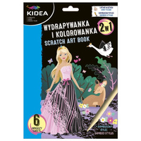 Wydrapywanka i kolorowanka 2w1 Księżniczki Kidea