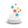 Godan Dekoracja na tort PB&C Pastele (4 x świeczki, 4 x pikery 18 cm, 3 x pikery małe)