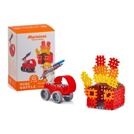 Marioinex Klocki Mini Waffle Strażak Średni