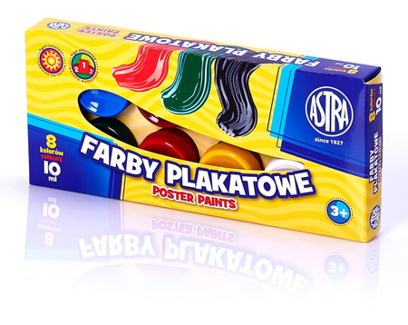 FARBY PLAKATOWE ASTRA 8 KOLORÓW 10ML @