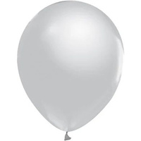 BALONY 12 10SZTUK METALIK SREBRNY