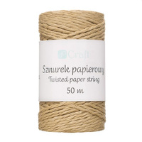 SZNUREK PAPIEROWY SKRĘCANY, KRAFT, 50 M