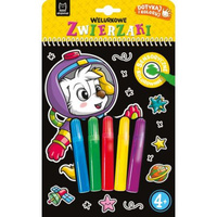 Welurkowe zwierzaki. Dotykaj i koloruj