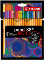 ZESTAW CIENKOPISÓW STABILO POINT 88 18 KOLORÓW ARTY