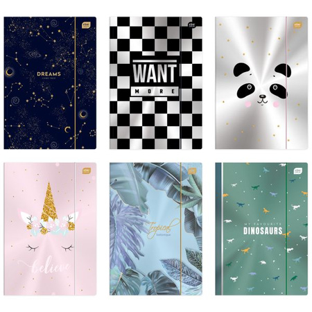 Teczka A4 z Gumką Lux UV Metallic Interdruk