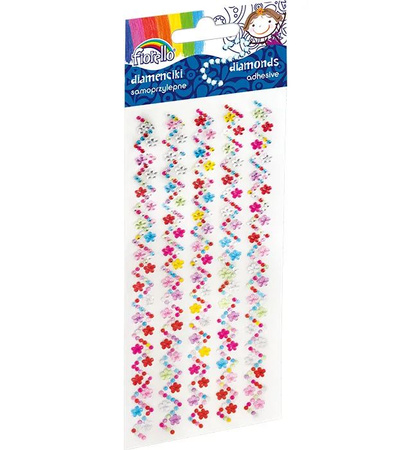 Diamenciki samoprzylepne Fiorello GR- DS070 mix kolorów w długich pask