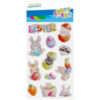 OZDOBA NAKLEJKI PUFFY ZAJĄCZKI 12SZT CF