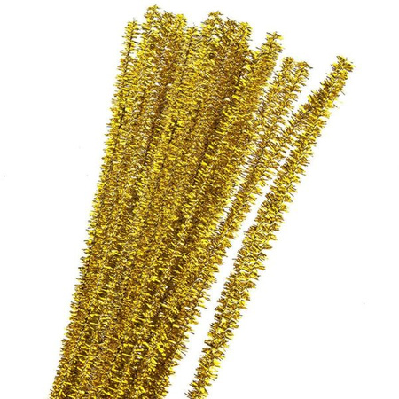 Druty pluszowe DPK-01 brokatowe złote