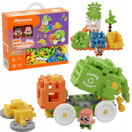 Marioinex Klocki Mini Waffle City 148el. Śmieciarka
