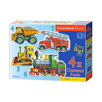 Castorland Puzzle  4w1 B-04256-2 Vehicles