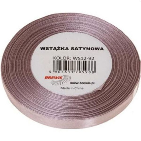 Wstążka satyn. 6mm/32m 92  pudrowy róż