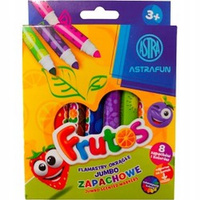 Flamastry okrągłe zapachowe jumbo ASTRAFUN FRUTOS - 8 kolorów