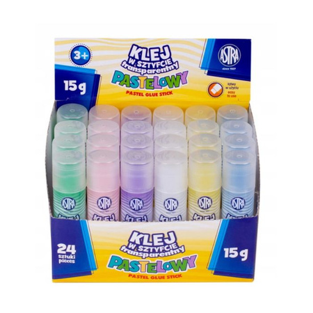 Klej w sztyfcie transparentny pastelowy 15g