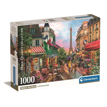 Puzzle 1000 el. Compact Flowers in Paris Clementoni