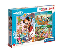 Puzzle 3 x 48 el. Supercolor. Mickey & Przyjaciele Clementoni