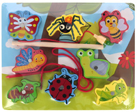 Drewniana edukacyjna układanka MEGA CREATIVE owady