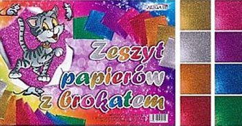 ZESZYT PAPIERÓW Z BROKATEM MAŁY