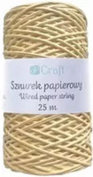 SZNUREK PAPIEROWY Z DRUCIKIEM, KRAFT, 25 M