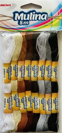 Mulina biały/beże/brązy/czarne MUL01