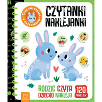CZYTANKI-NAKLEJANKI.RODZIC CZYTA , DZIECKO NAKLEJA   Z ZAJĄCZKIEM