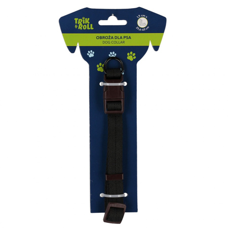 Obroża dla psa 1,5 cm czarna TRIK&ROLL 560693