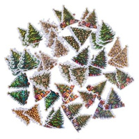 NAKLEJKI WINYLOWE - ŚWIĄTECZNE 4-6 CM, 46 SZT. - CHRISTMAS TREES
