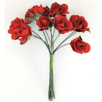 KWIATY PAPIEROWE BUKIET RÓŻE CZERWONE