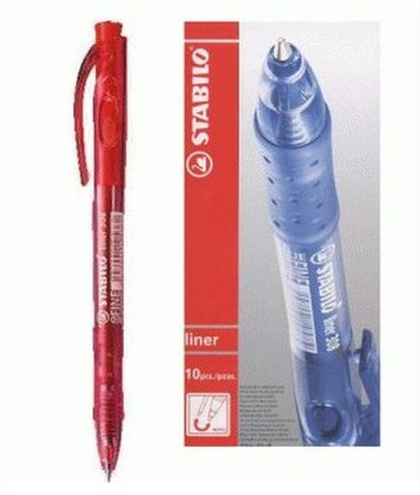 Stabilo liner 308 długopis czerwony F