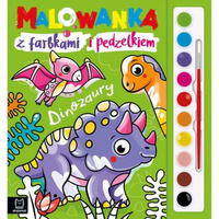 MALOWANKA Z FARBAMI I PĘDZELKIEM DINO
