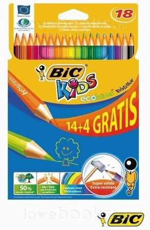 Kredki 18kol ołówkowe Conte Evoluion.