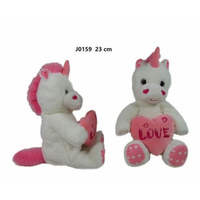 JEDNOROŻEC Z SERCEM 23 CM 164919            W