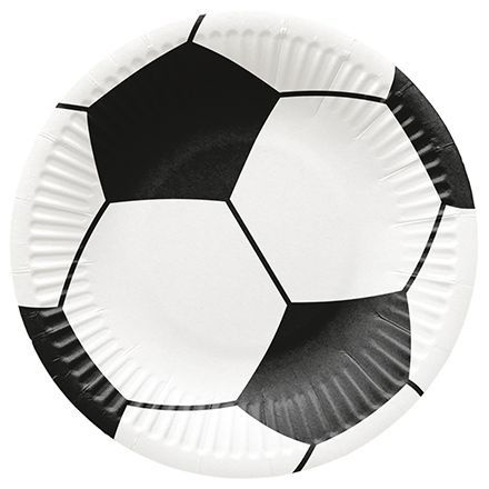 PAW Talerze papierowe okrągłe 18cm 8szt. Soccer ball