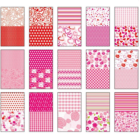 Happy Color Blok z motywami LOVE, 80g/m2, A4, 15 ark, 30 motywów