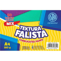 Tektura falista ASTRAPAP A4 mix 10 kol 160g, zestaw