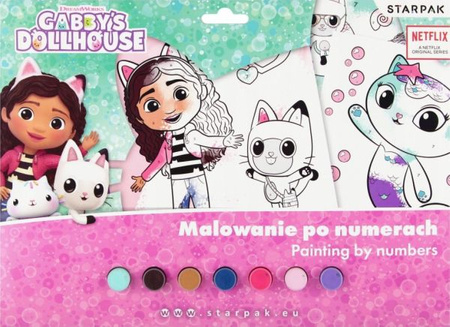 ZESTAW KREATYWNY MALOWANIA PO NUMERACH GABBY S DH STK 24 72