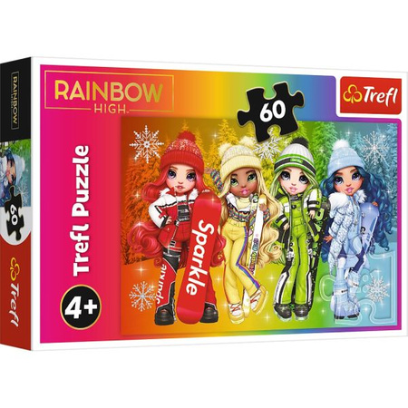 Puzzle  60 el. Zimowe Radosne Laleczki Rainbow Trefl