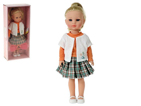 lalka 38cm z polskim głosem, śpiewa i mówi po polsku, twarda; Box