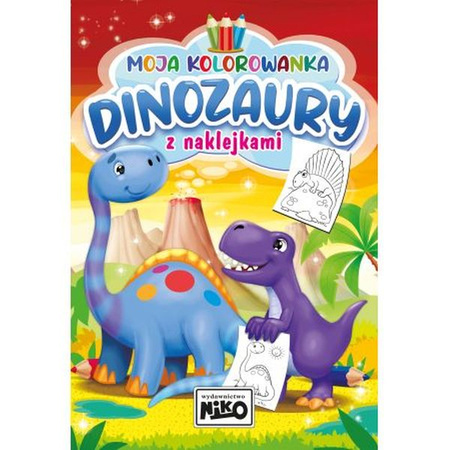 Moja kolorowanka z naklejkami - Dinozaury