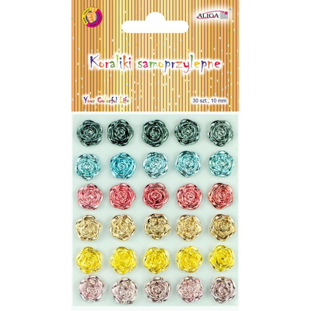 Dżety, kryształki JET-1840 samoprzylepne w kształcie kwiatków, rozmiar