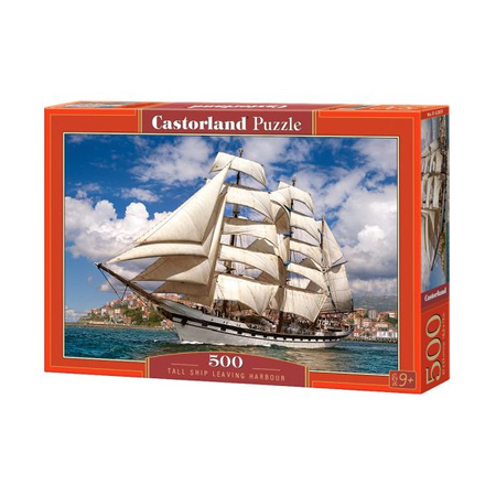 Castorland Puzzle 500 el. B-52851 TALL SHIP LEAVING HARBOUR
