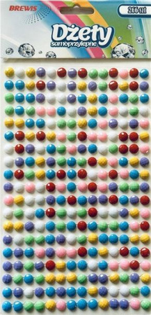 Dżety samoprzylepne pastelowe 6mm DS104