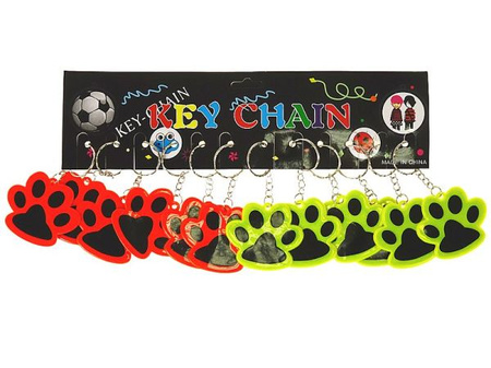 brelok odblaskowy Łapka, karta 12szt