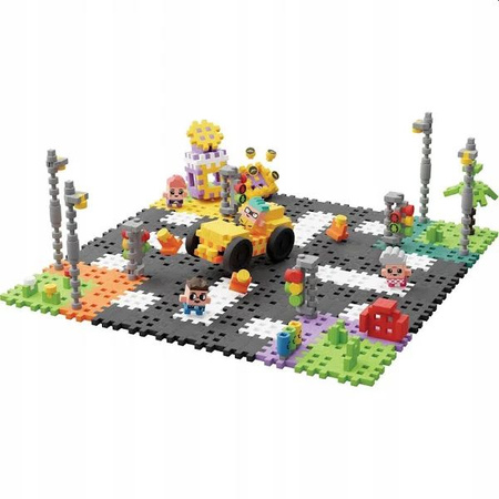 Marioinex Klocki Mini Waffle Konstrukcyjne Ulica 280 elementów