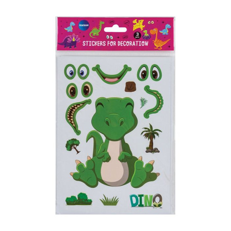 NAKLEJKI OZDOBNE DINOZAURY DIY 210 X 150 MM 86687  CENTRUM (36)